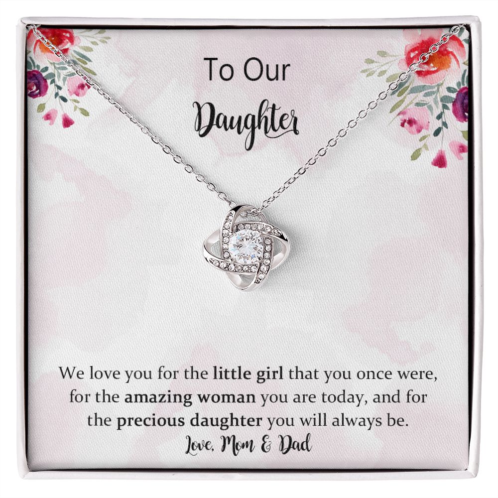 Mother and daughter knot necklace store