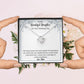 Daughter  Wedding Love Knot Necklace Gift from Mom Dad, To My Daughter on Her Wedding Day, Bride Jewelry Gift from Mother Father, Mother to Bride Gift with Message Card.