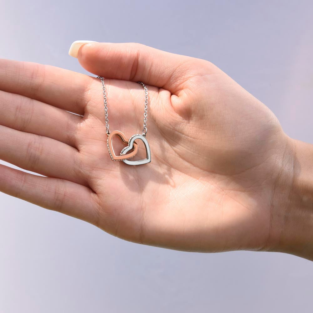 Birthday Gifts for Girls Women Jewelry, Pendant Interlocking Hearts Necklace 23rd Birthday Gift for Girls, Daughter, Sister, Friend, Daughter with Message Card and Gift Box