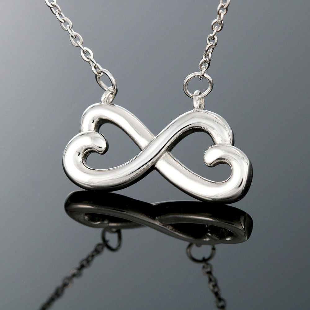 Thank You For Raising Me To Be A Strong, Independent Woman Infinity Hearts Necklace