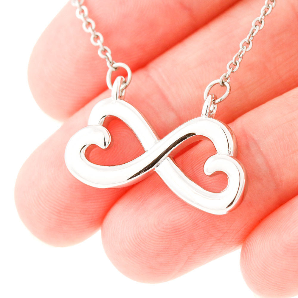 Thank You For Raising Me To Be A Strong, Independent Woman Infinity Hearts Necklace
