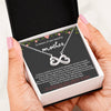 "In Memory of Mom" Infinity Hearts Necklace