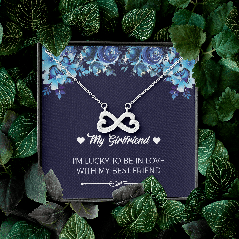 Girlfriend Gift Ideas For Her, Romantic Heart-shaped Infinity Necklace Jewelry for Women, Cute Anniversary / Valentines Day / Birthday Present