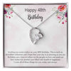 Happy 48th Birthday Jewelry Gift for Girls Women，Necklace Mother Daughter Sister Aunt Niece Cousin Friend Birthday Gift with Message Card and Gift Box