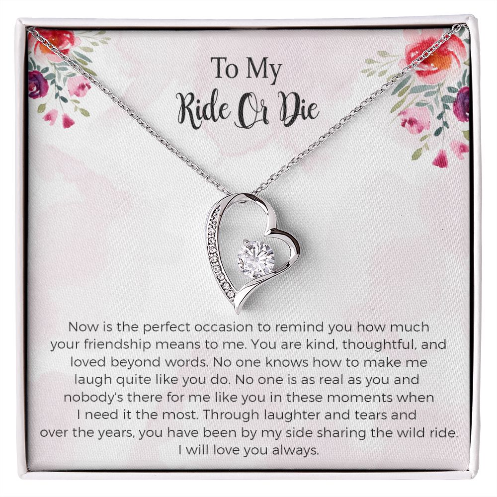 To My Ride Or Die Forever Love Necklace, I Will Love You Always