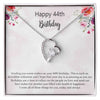 Happy 44th Birthday Jewelry Gift for Girls Women，Necklace Mother Daughter Sister Aunt Niece Cousin Friend Birthday Gift with Message Card and Gift Box
