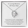 Forever Love Necklace, In Loving Memory Of Your Dad, Memorial Gifts For Loss Of A Father Gift, Father Condolence Gift, Grief Gift,