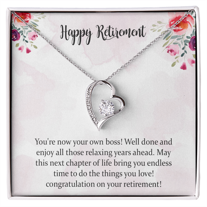 Retirement Forever Love Necklace Gifts For Women, Female Retirement Gifts 2022, Happy Retirement, Retirement For Teacher, Nurse, Boss, Coworker Farewell Gifts