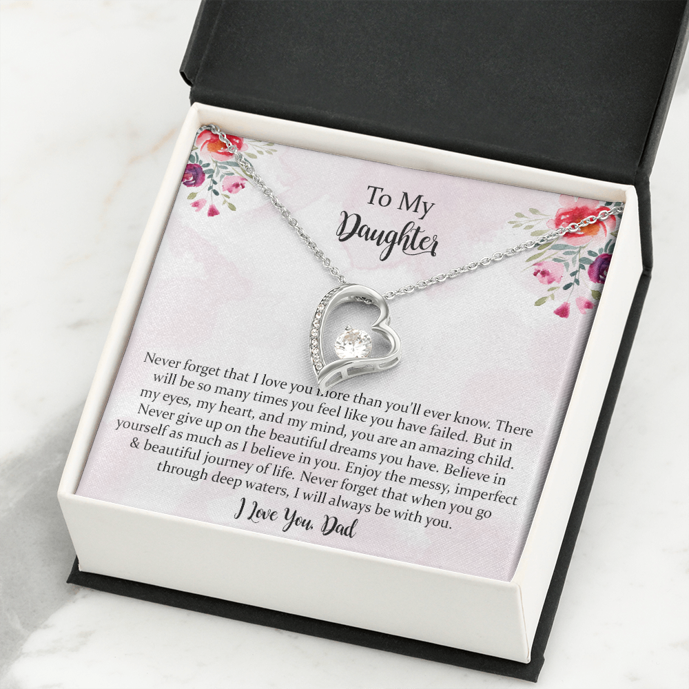 Gift For Daughter From Dad, To My Daughter Necklace, Daughter Birthday Gift, Daughter Graduation Gift, Daughter Gift From Dad