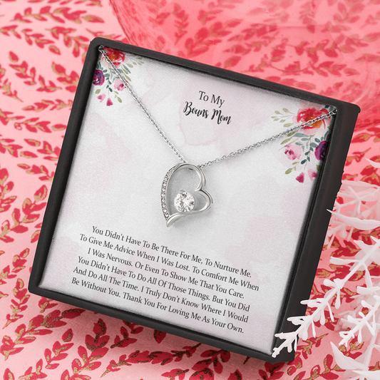 To My Bonus Mom Forever Love Necklace, Thank You For Loving Me As Your Own