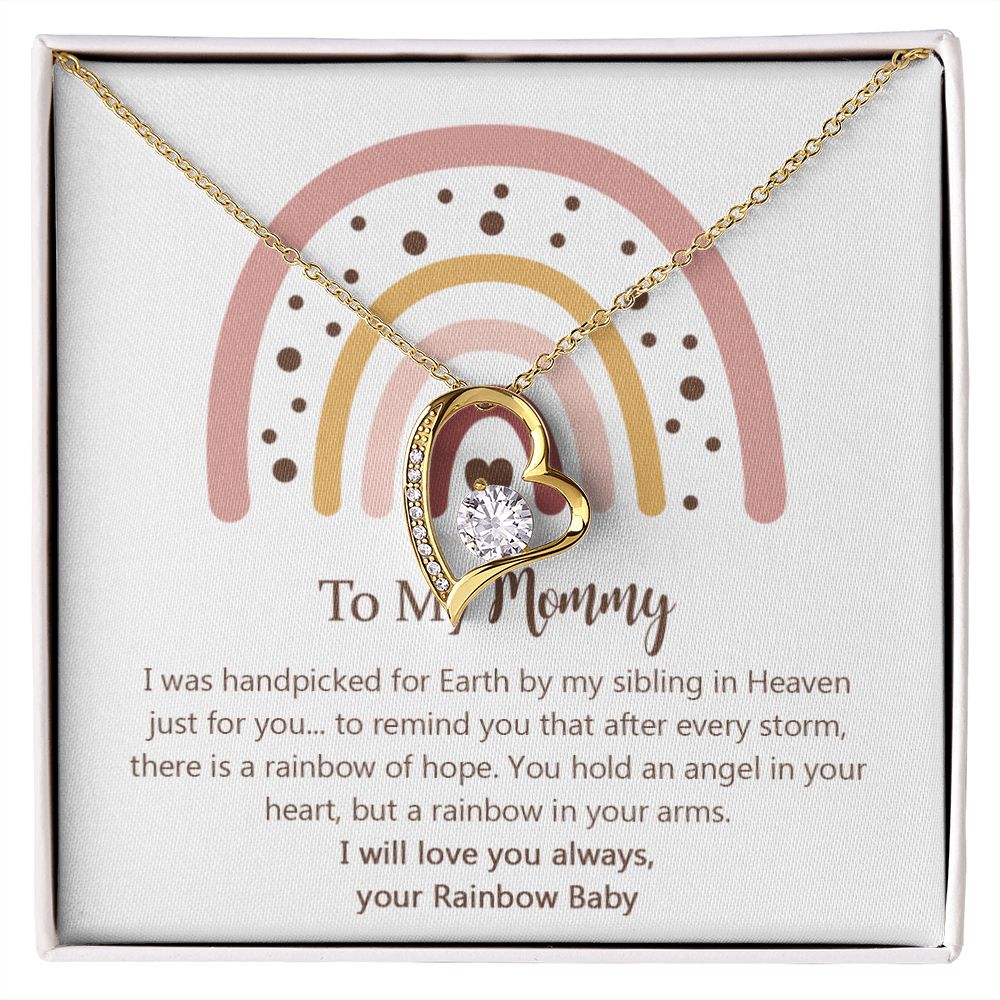Rainbow Baby Gifts for Mom, New Mom Gift Forever Love Necklace, First Time Mom Gift for Mother's Day, Christmas, Mommy to Be, Expecting Mother Jewelry, Pregnant Mom Gifts, Baby Registry Search
