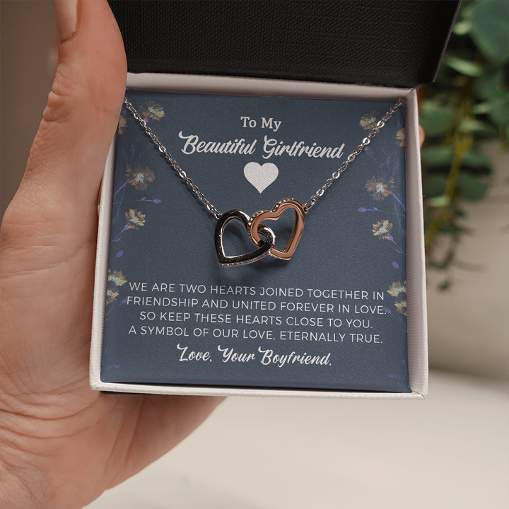 To my best sale girlfriend heart necklace