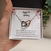 15 Birthday Two Hearts Necklace Gift For 15-year-old Teenage Girl, Custom 15th Birthday Jewelry Gift