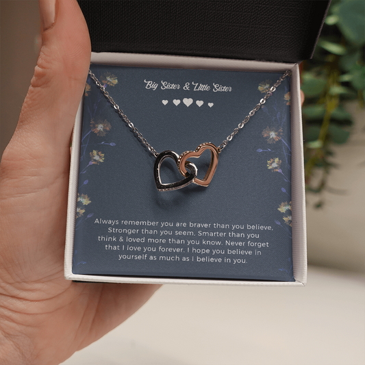 Big Brother Little Sister Gift, Little Sister Gift From Big Brother, Sister Birthday Gift From Brother, Brother To Little Sister Necklace