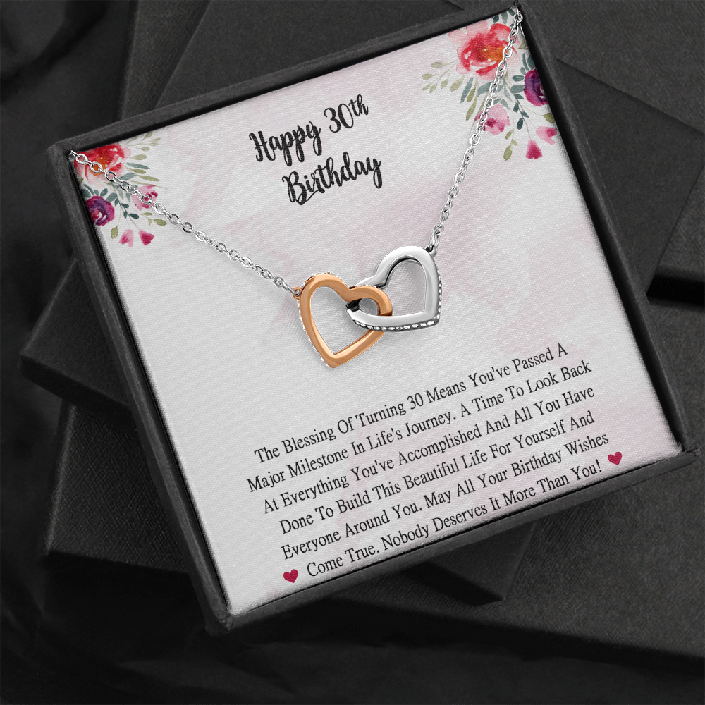 30th Birthday Necklace Gift For Friends Coworker 30 Year Old Birthday， Personalized Gift For Her， Birthday Card With Necklace