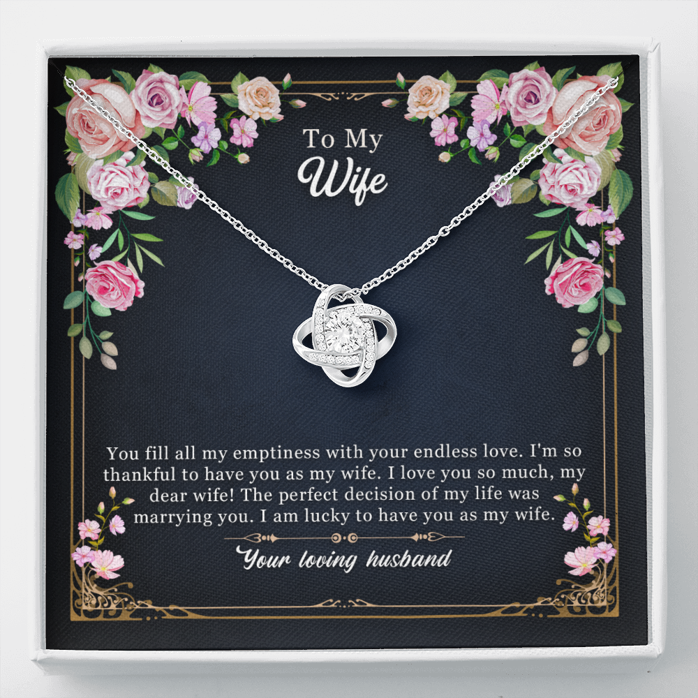 To My Wife Necklace Jewelry, Wife Necklace Gifts For Girlfriend On Birthday Anniversary Valentines Day With Message Card.