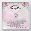 Daughter Gift From Mom Mother Daughter Necklace Birthday Graduation Christmas Jewelry Gifts For My Beautiful Daugther Adult Daughter with Message Card and Gift Box