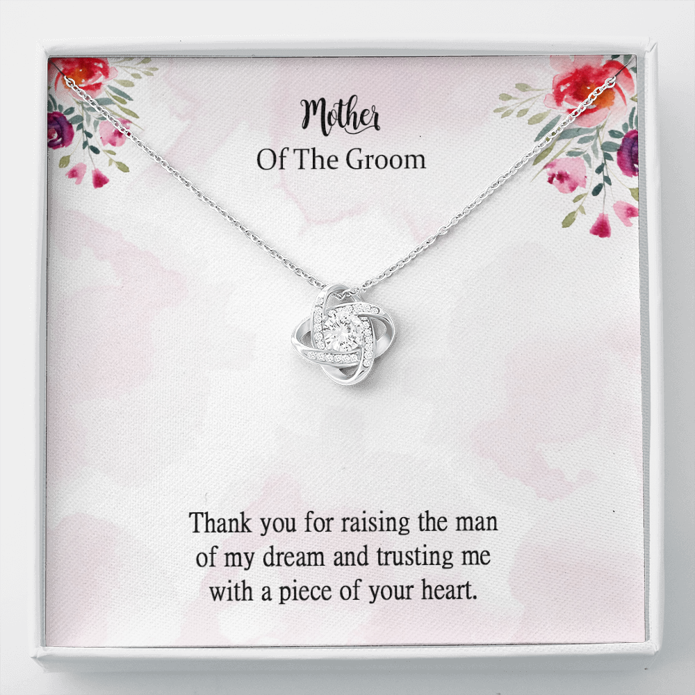 Mother Of The Groom Necklace Gift From Bride, Thank You For Raising The Man Of My Dreams, Mother In Law Wedding Gift From Bride, Rehearsal Dinner