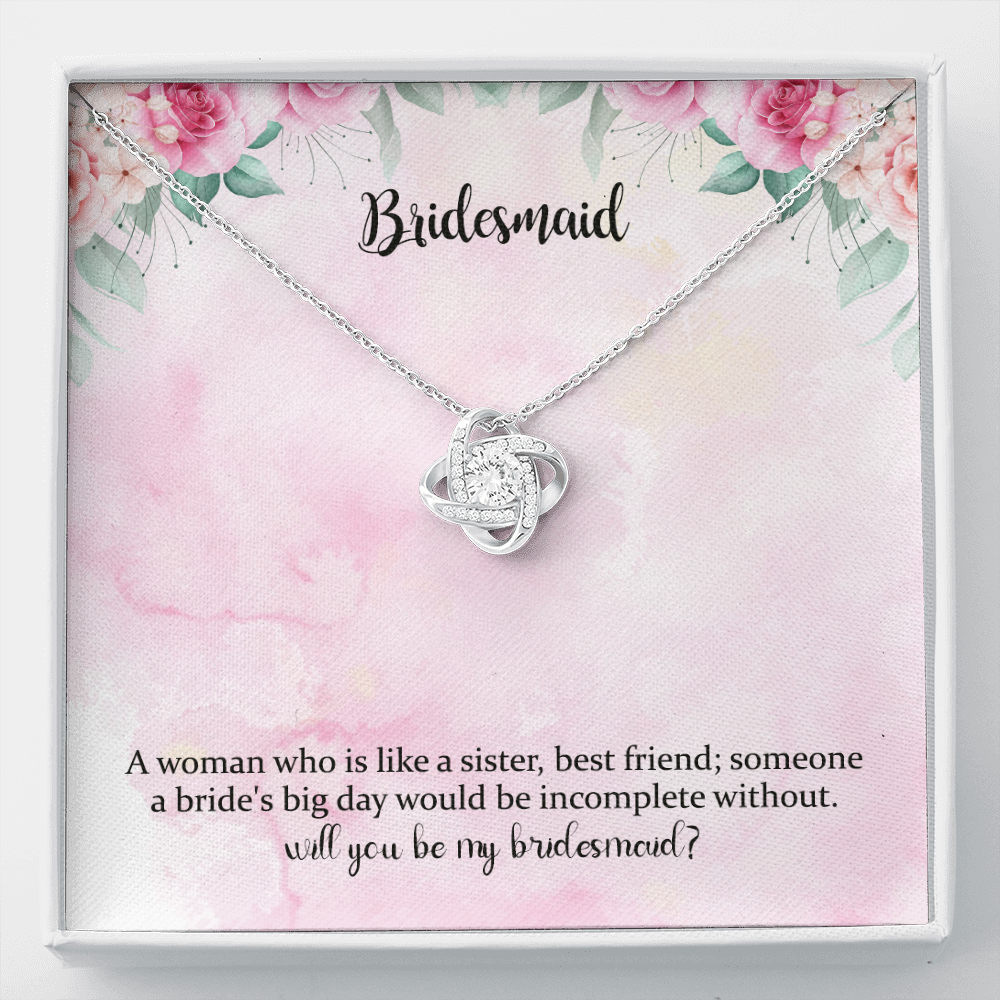Will You Be My Bridesmaid Necklace with Card Bridesmaid Gift for Bridesmaid Necklace Bridesmaid Proposal Gift Personalized Necklace