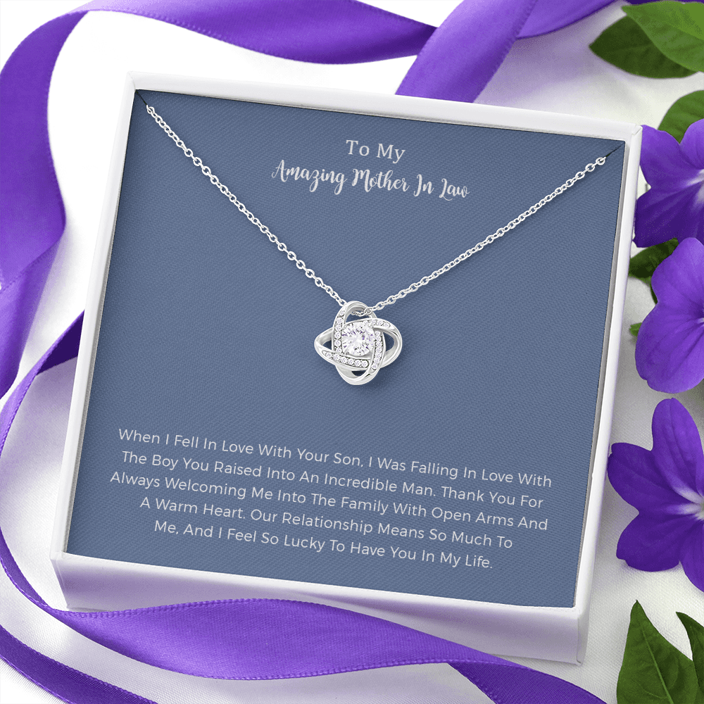Birthday Mother In Law Gifts，Personalized Necklace Jewelry Gift To My Mother-in-law On Wedding Day