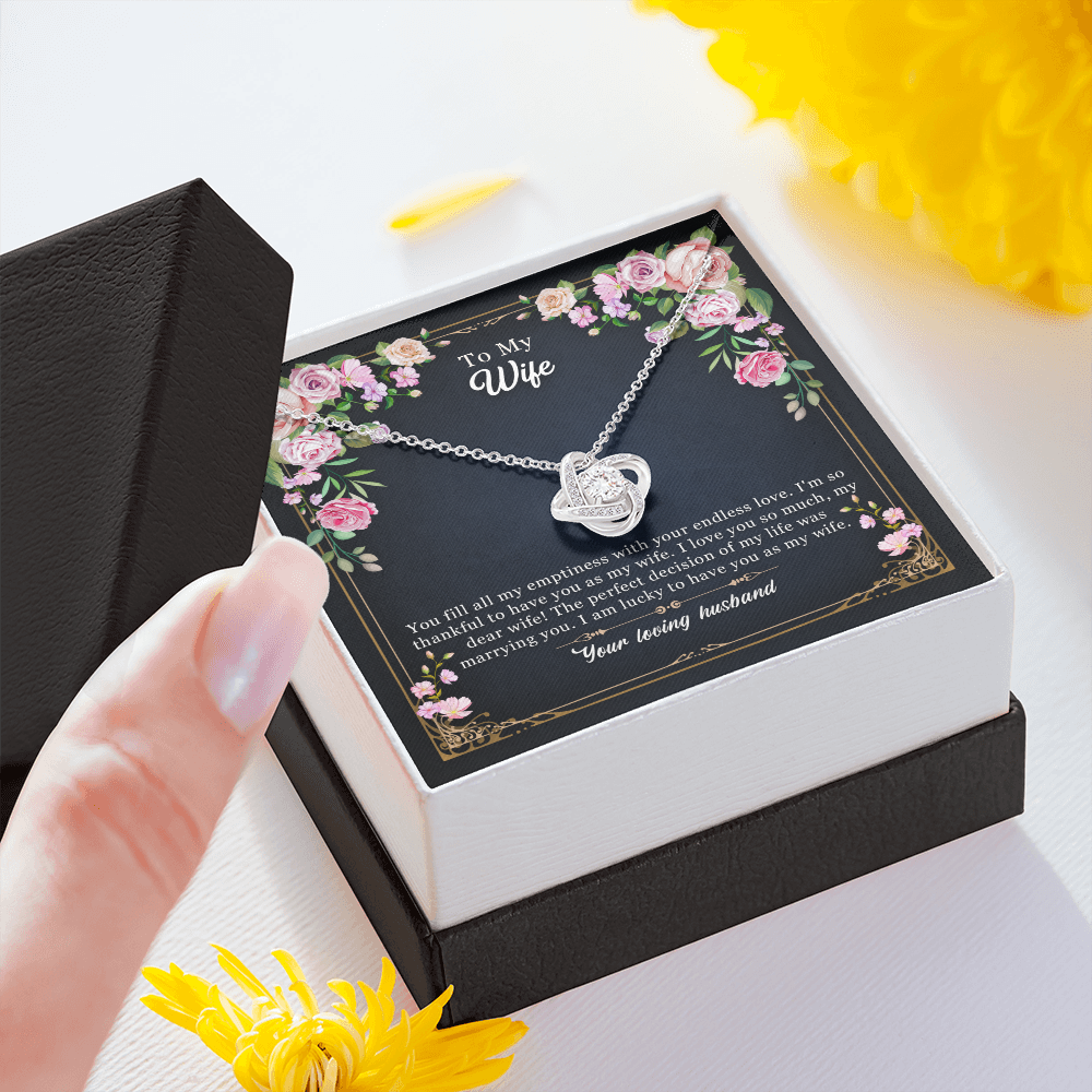 To My Wife Necklace Jewelry, Wife Necklace Gifts For Girlfriend On Birthday Anniversary Valentines Day With Message Card.