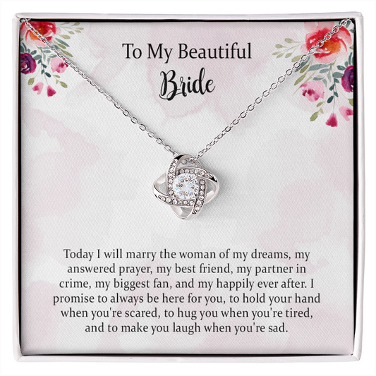 Bride Gift From Groom, Wedding Day Alluring Beauty Necklace Gift, Groom To Bride, Jewelry Gift From Groom To Bride, Beautiful Bride Necklace, To My Bride From Groom