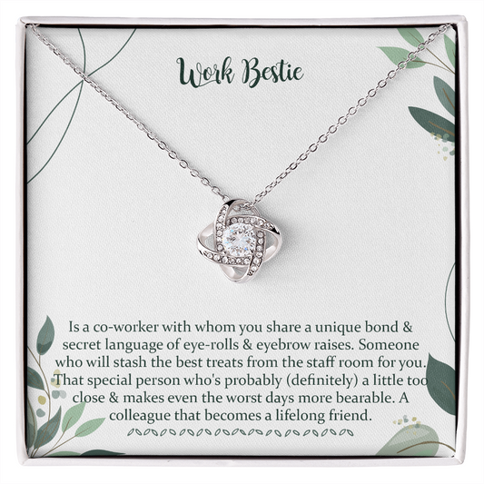 Work Bestie Funny Gift, Coworker Leaving Necklace Gift For Coworker Woman Gift Best Work Friend Work Bestie Jewelry For Her