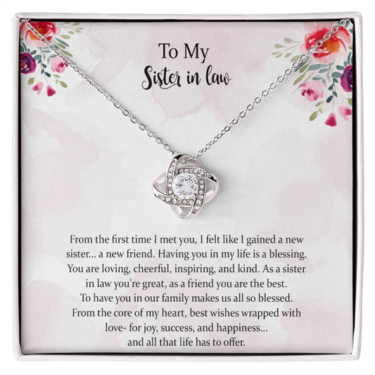 Wedding Gift For Bride From Sister In Law Bride Love Knot Necklace Gift From Sister In Law Gift For Bride From Sister In Law