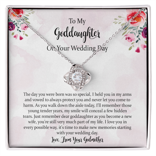 Wedding Gift From Godmother To Bride, Goddaughter Wedding Gift From Godmom, Love Knot Necklace