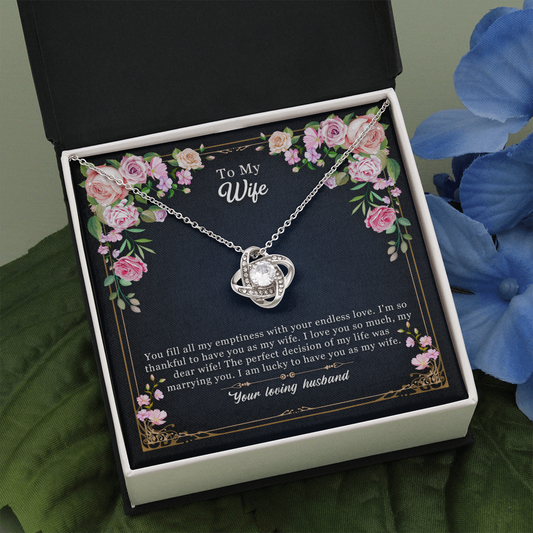 To My Wife Necklace Jewelry, Wife Necklace Gifts For Girlfriend On Birthday Anniversary Valentines Day With Message Card.