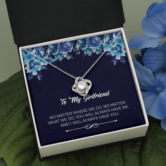 Birthday Love Knot Necklace Gift for Girlfriend