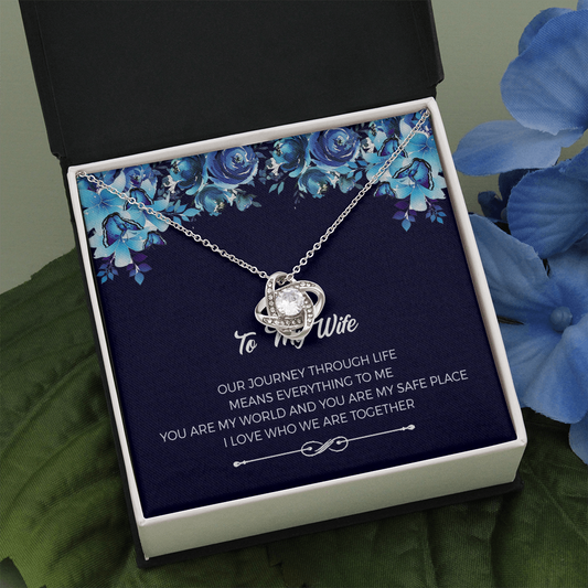 Anniversary Valentines Love Knot Necklace Gift For Wife