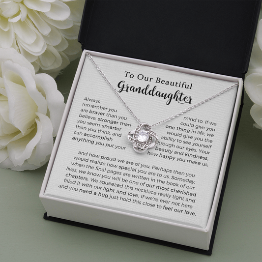 To Our Granddaughter Necklace, Granddaughter Necklace From Grandparents, Granddaughter Gifts From Grandma And Grandpa