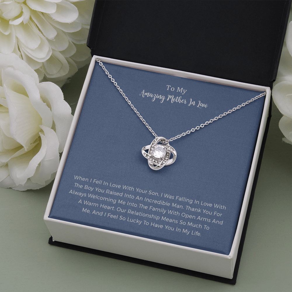 Birthday Mother In Law Gifts，Personalized Necklace Jewelry Gift To My Mother-in-law On Wedding Day