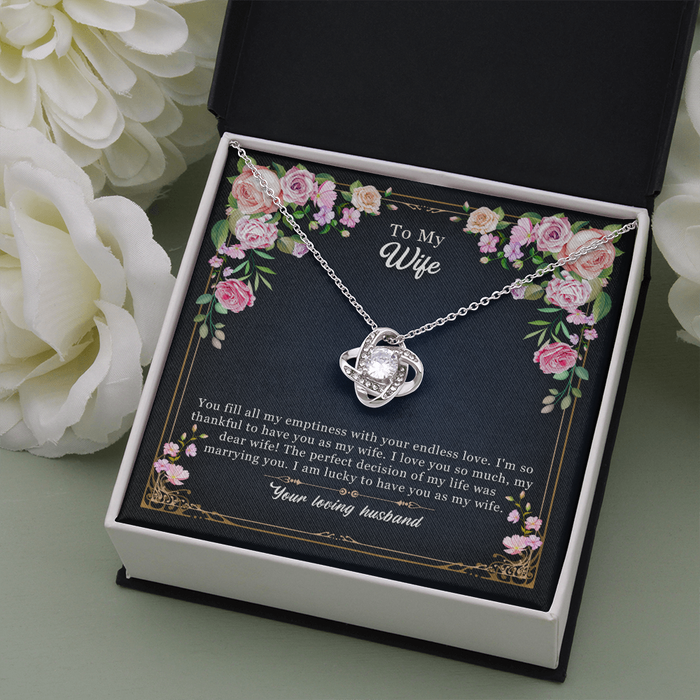 To My Wife Necklace Jewelry, Wife Necklace Gifts For Girlfriend On Birthday Anniversary Valentines Day With Message Card.