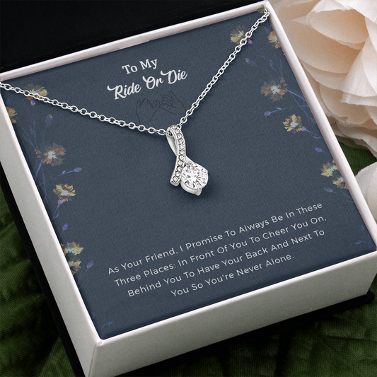Best Friend Birthday Necklace Gifts, Ride Or Die