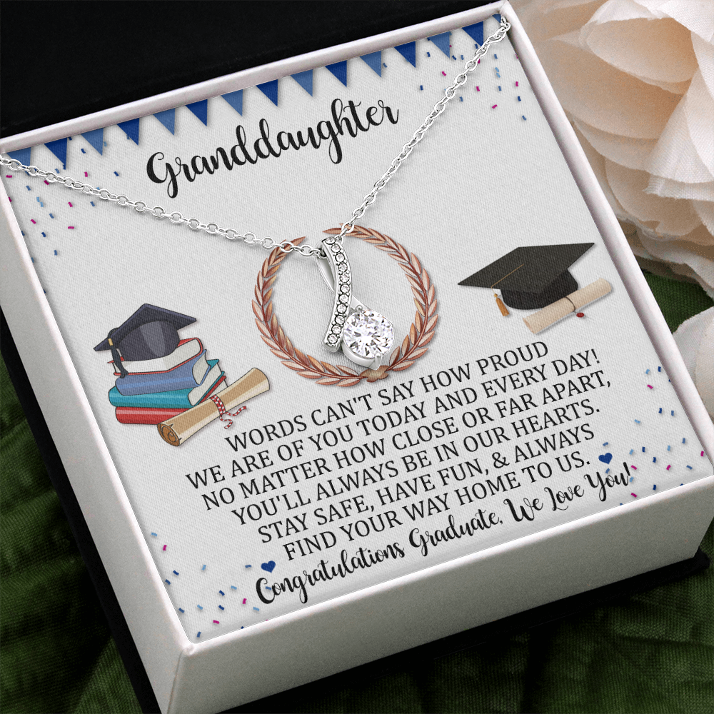 Graduation Gift For Granddaughter, Class Of 2022 Senior  Alluring Beauty Necklace From Grandparent