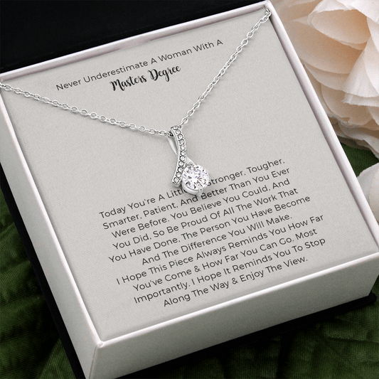 Master Degree  Alluring Beauty Necklace   - Graduation Gifts For Her, Best Graduation Gifts For Friend, Graduation Gift College Male, Guy Graduation Gift