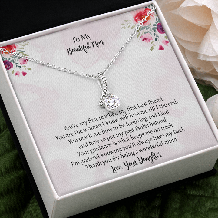 To My Mom Necklace - Mother's Day Gift - Words That Go Unspoken - Birthday  Gift For Mom - Love Knot Necklace | SHEIN USA