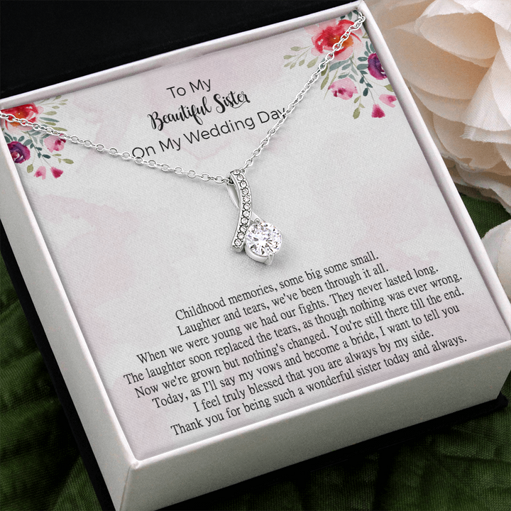 Sister Necklace, Sister Of The Groom Necklace Gift Sister In Law Weddi –  Rakva