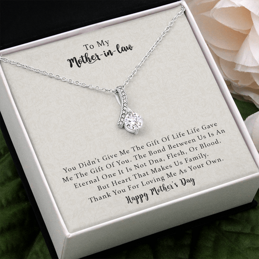 To My Mother In Law, Our Bond Is An Eternal One, Alluring Beauty Necklace For Mother-in-law