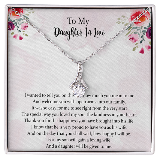 From Mother In Law Alluring Beauty Necklace Gift To Bride, Wedding Day Gift For Bride