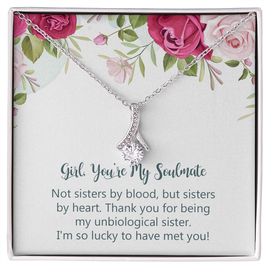 Girl, You're My Soulmate - I'm So Lucky To Have Met You - Alluring Beauty Necklace For Friend