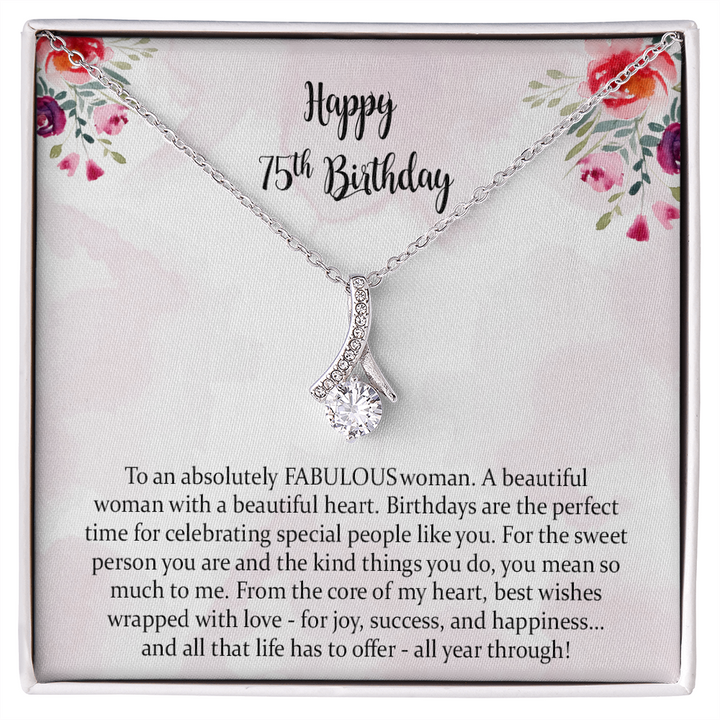 75th Birthday Gift for Women, 75th Birthday Alluring Beauty Necklace G -  Sayings into Things