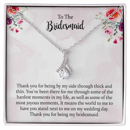 Bridesmaid Gift Alluring Beauty Necklace: Bridesmaid Proposal, Bridal Jewelry, Wedding Gift, Wedding Jewelry