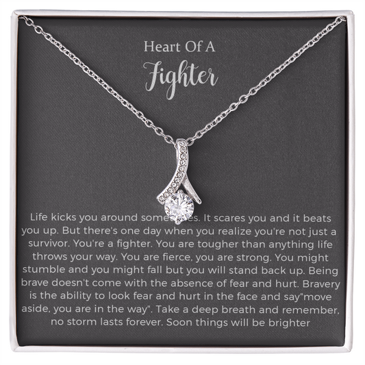 Warrior Gift, Survivor Jewelry, Recovery Alluring Beauty Necklace, Warrior Necklace, Inspirational Gift, Strength Gift,