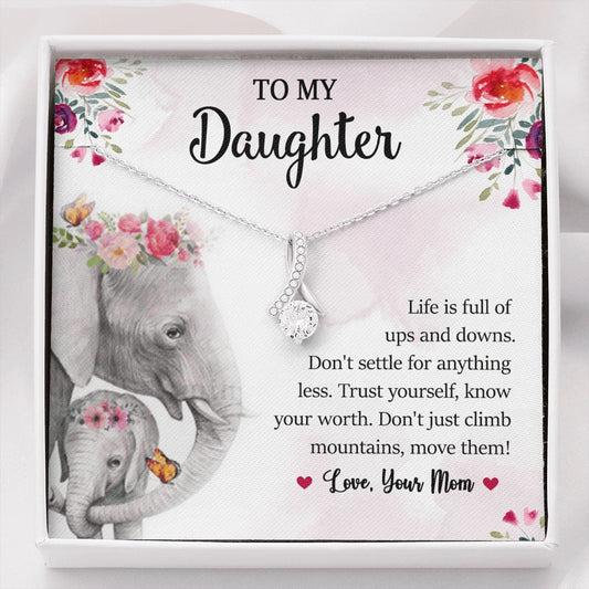 Daughter Necklace - Move Mountains, Daughter Gifts from Mom, Necklace for Daughter, Birthday Gift, Mother Daughter Jewelry Gift