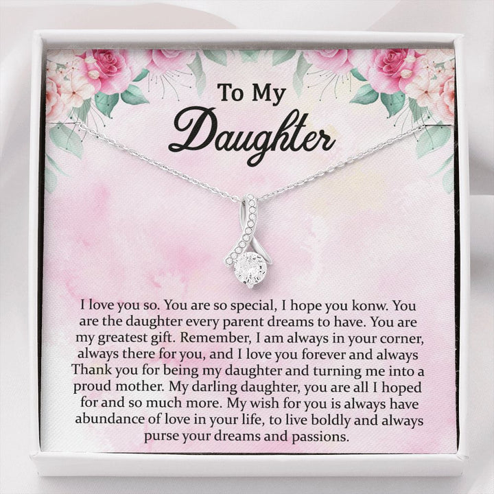 Rakva Gift Daughter Daughter Gift To My Daughter Necklace Card Message  Rhodium Zircon Sterling Silver Pendant Set Price in India - Buy Rakva Gift Daughter  Daughter Gift To My Daughter Necklace Card