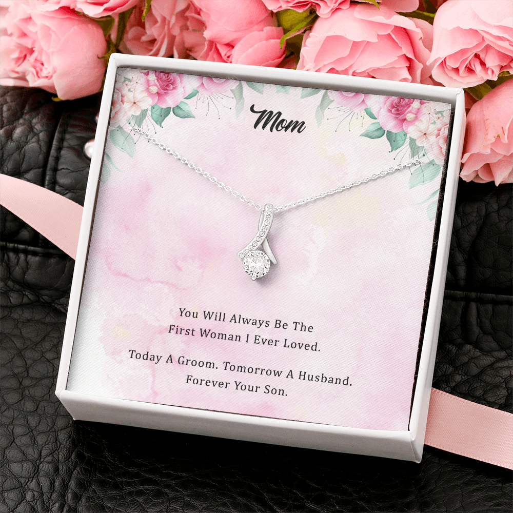 Mother Of The Groom Alluring Beauty Necklace Gift From Son, Mom Wedding Gift From Son, Wedding Gift From Groom To Mom