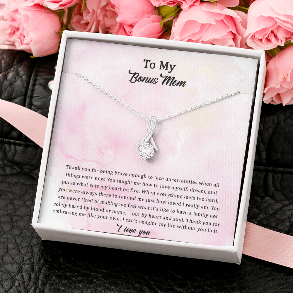 Bonus Mom Necklace, Step Mom Gift For Christmas, Birthday & Mother's Day